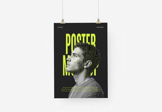 Hanging Poster Mockup Template