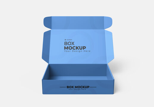 Open Mailer Box Packaging Mockup