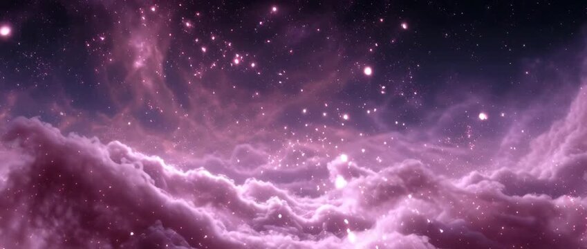 Vibrant cosmic nebula with glowing stars in deep space.
