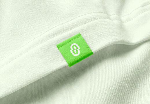 T-Shirt Hem Fabric Label Mockup