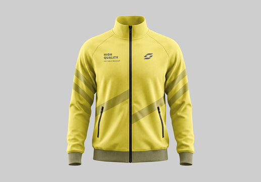 Zipper Track Jacket Mockup