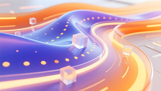 Technology wave surface background