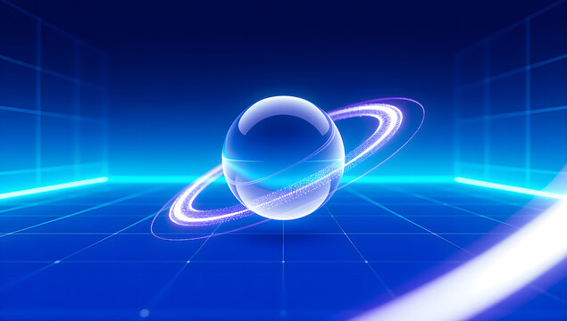 Technology data flow abstract 3D background