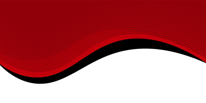 Vector red line background curve element with white space for text and message design, overlapping layers, vector