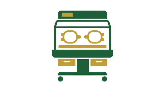 Infant Incubator Medical Equipment Icon, Neonatal Care Unit, Healthcare Technology
