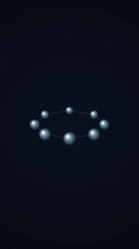 observing a circular glowing node ring floating in dark space