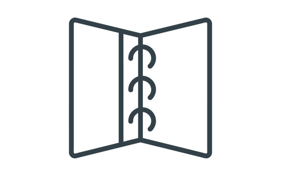 Open Binder Outline Icon