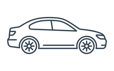 Naklejka premium Sedan Car Outline Icon