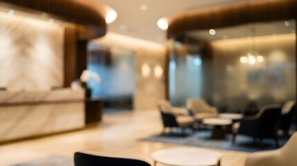 Obraz premium Blurred Luxury Hotel Reception Lobby Interior Scene.