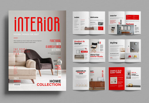 Interior Design Brochure Template Layout