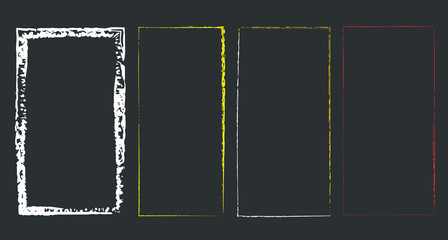 Abstract frame grunge background. Black brushstroke ink stamp banner frame, brush stroke texture, Grunge frame with marker texture. Frame.eps © Sukman