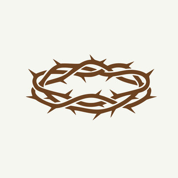 Crown of Thorns SVG, Passion of Christ Vector, Christian Easter Clipart, Silhouette DXF Cut Files, Clean Vector EPS