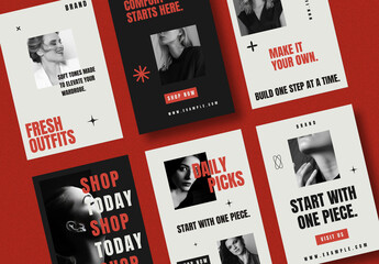 Modern Social Media Story Layout Template with Bold Typography