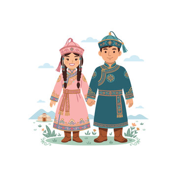 Traditional Mongolian Couple