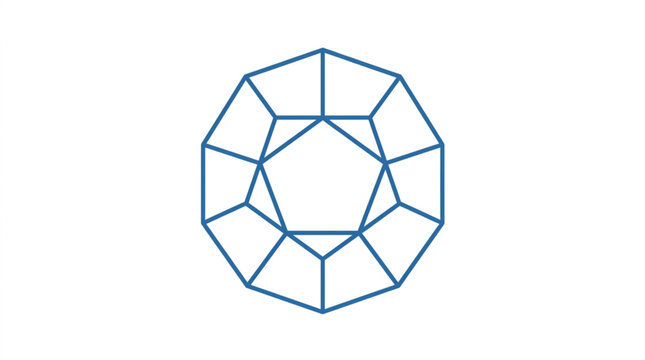 Geometric dodecagon line art design pattern.