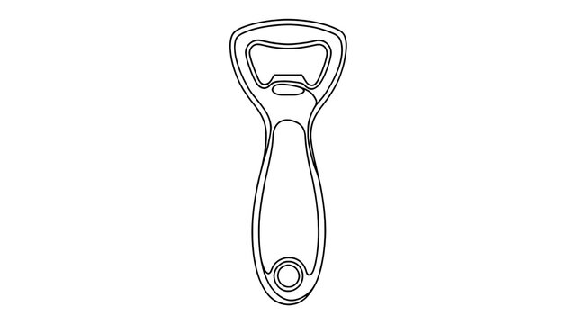 Bottle opener illustration on white background.