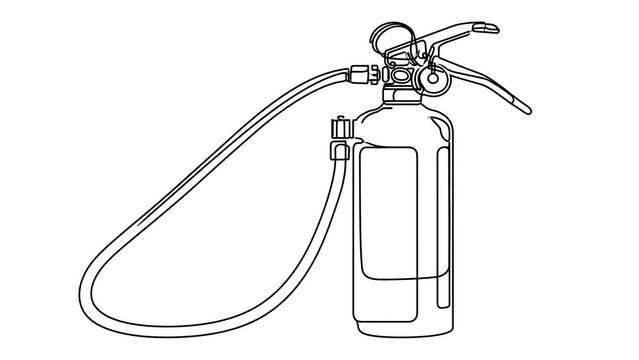 Fire extinguisher illustration on white background.