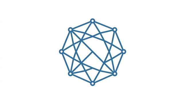 Geometric Icosahedron Wireframe Design Vector.