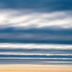 Obraz premium Dramatic, layered clouds forming a textured ceiling across the horizon, capturing the heavy, oppressive atmosphere of an overcast day, rain, outdoor, power