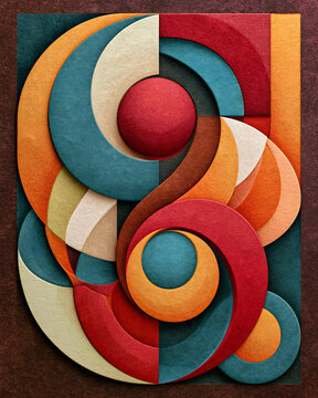 Abstract art background with colorful geometric shapes and creative design