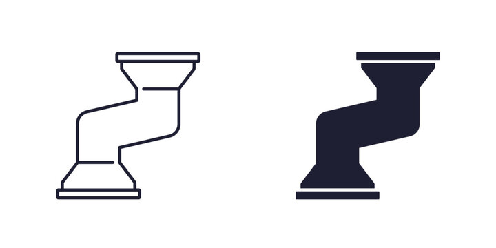 All-Electric building icon with electric plug, line design on white