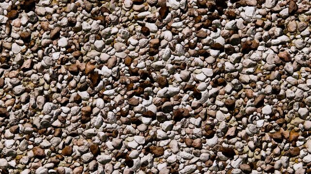 Seamless natural river pebble texture background, biophilic earthy gravel stones