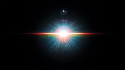 Fototapeta premium Brilliant starburst glow illuminates the darkness