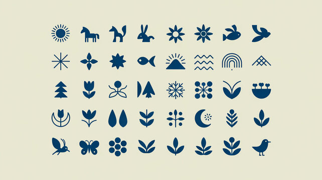 The collection features various nautical themed illustrations of animals and objects.