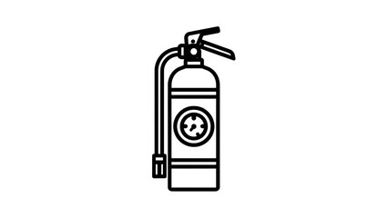 Obraz premium Fire extinguisher icon on white background.