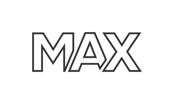 MAX logo design template with strong and modern bold text. Initial based vector logotype featuring simple and minimal typography. Trendy company identity.