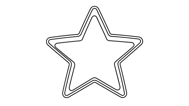 Double outlined star shape on white background.