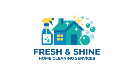 Fototapeta premium Cleaning services company logo design.