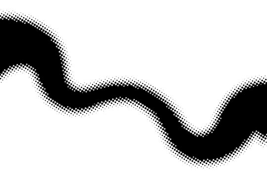 Wavy dot halftone template isolated
