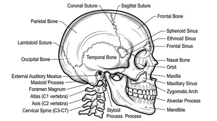 Human Skull Anatomy Diagram © titis