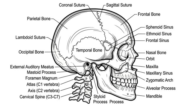 Human Skull Anatomy Diagram