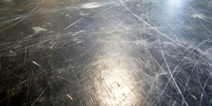 Highly Detailed Image of a Dark Surface with Numerous Scratches and Imperfections