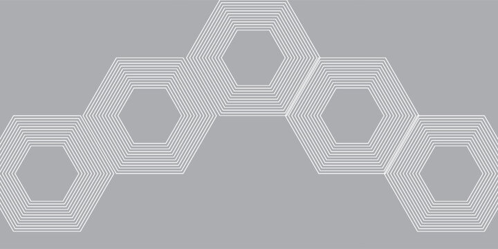 Gray metallic hexagonal honeycomb industrial background