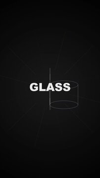 Glass Cylinder Visualization in Minimalist Dark Studio