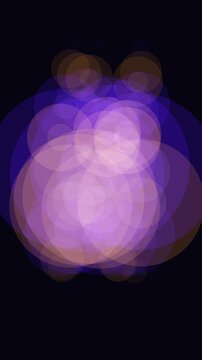 Abstract Light Orbs Blooming in Soft Purple Glow Over Dark Background