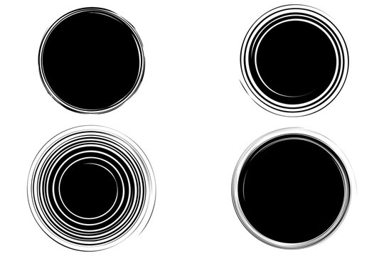 Grunge Hand Drawn Circle Frames
