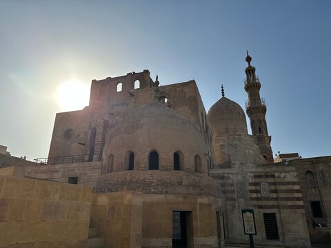 Prince Khayrbak Funerary Complex (Prince Khayrbak Mosque and Madrasa) is a remarkable Mamluk-era Islamic monument located on Bab al-Wazir Street in Historic Cairo, Egyp .   t28.4.2020