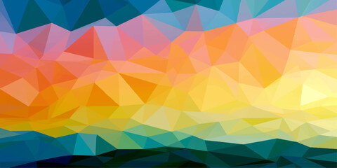 Fototapeta premium Abstract Geometric Background with Modern Colorful Shapes, Clean Minimal Design, Dynamic Polygon Pattern, Contemporary Graphic Composition for Business Presentation, Website Banner, Poster, Brochure, 