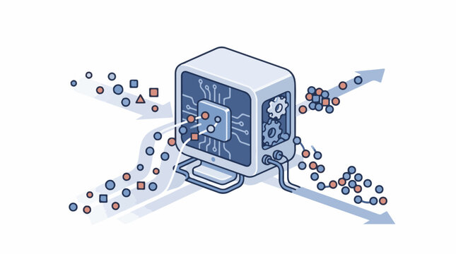Computer processing abstract data streams into organized outputs