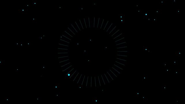 Night starry skies with twinkling and blinking stars seamless loop. Abstract dark 3D animation with glowing stars or particles. Seamless looping video of a beautiful aurora light on starry sky. 4k