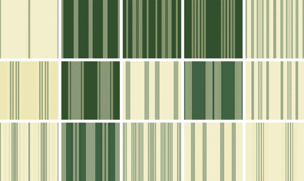 Striped bundle for creative journals. Coordinated lines patterns add style to handmade and printed notebooks. Vector scalability supports large formats.