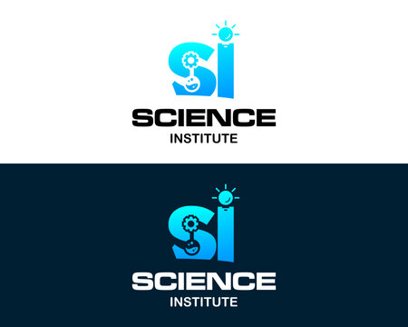 "SI" monogram logo for a research college.

