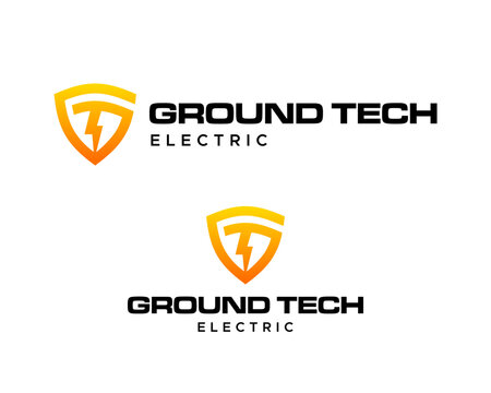 Logo design featuring a GT letter monogram and a lightning bolt icon.