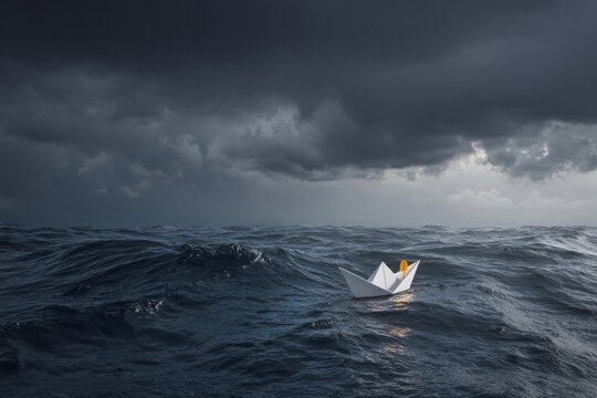 Stormy seas, unyielding hearts: chronicles of migration. Colorfu