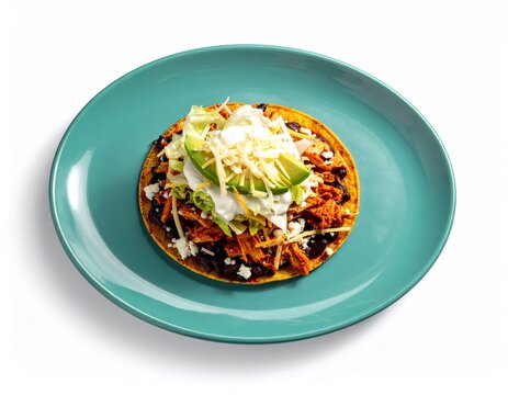 Mexican Chicken Tinga Tostada