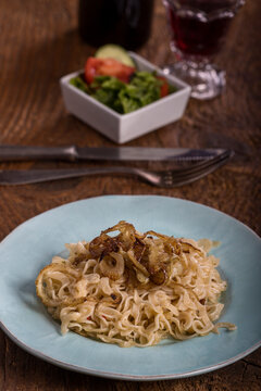 swabian pasta with salad